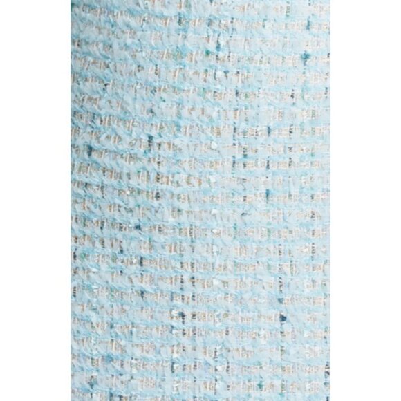 💕ST JOHN💕 Sequin Tweed Knit Sheath Dress ~ Aqua 14 NWOT - Picture 5 of 16